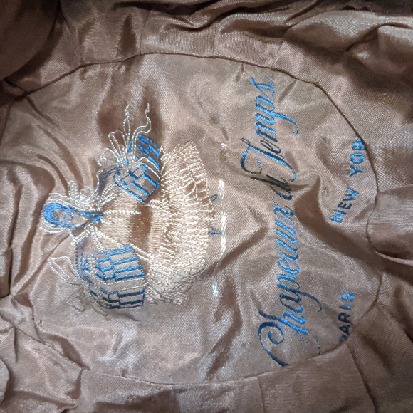 1920s Antique Velvet and Silk Embroidered Cloche, Hat - Picture 6 of 8